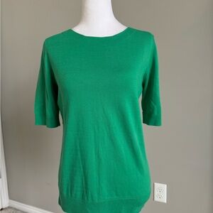 Talbots Emerald Green Short Sleeve Knit Top